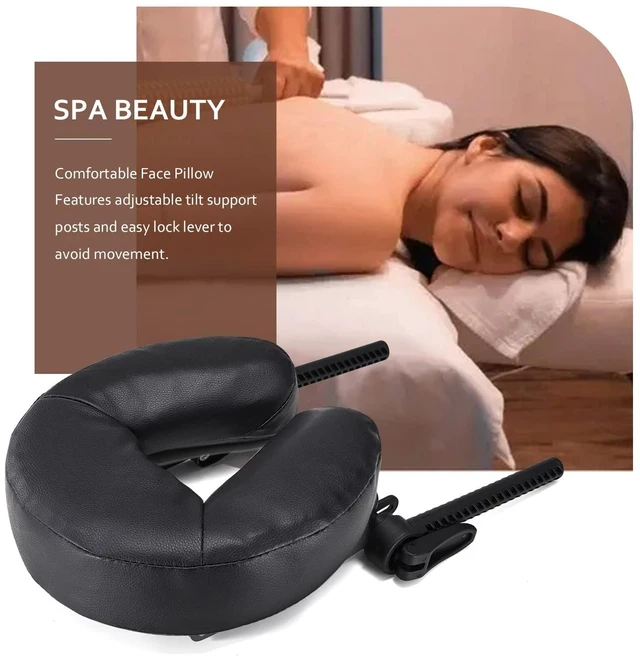 Alt view image 4 of 7 - Noverlife Universal Massage Table Face Cradle & Cushion, Multi-Angle | Adjustable Spa Bed Headrest & Face Pillow Support for Salon Massage Bed & Home Mattress Top, Therapists, Eye Surgery Recovery
