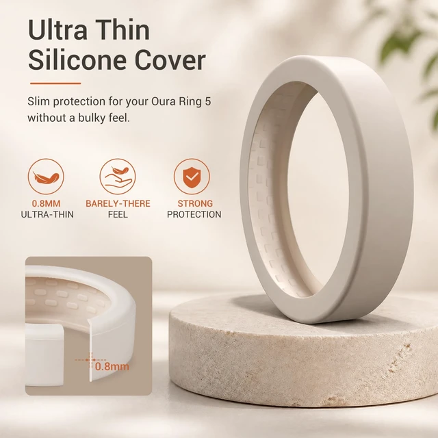 Alt view image 4 of 7 - CoBak 10 Pack Ring Cover Compatible with Oura Ring 5 | Support Charging with Cover on, anti-scratch ultra-thin silicone, non-slip, anti-yellowing, assorted colors, skin-friendly.