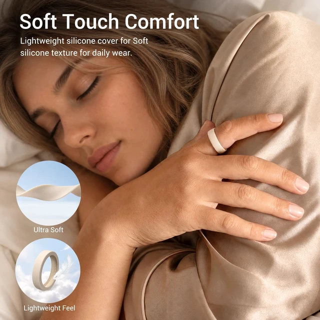 Alt view image 6 of 7 - CoBak 10 Pack Ring Cover Compatible with Oura Ring 5 | Support Charging with Cover on, anti-scratch ultra-thin silicone, non-slip, anti-yellowing, assorted colors, skin-friendly.