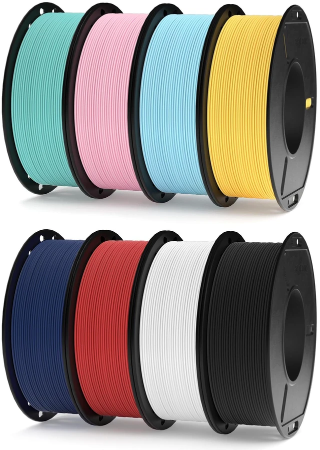 Main image of ELEGOO Matte PLA 3D Printer Filament Bundle 1.75mm 8 Colors 8 * 250g 1.75mm | Dimensional Accuracy +/- 0.02mm, 8 Pack 250g Spool Multicolors, Fits for Most FDM 3D Printers