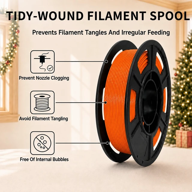 Alt view image 4 of 7 - 8 Colors PLA+ 3D Printer Filament Bundle, 8 Pack 250g Spool, High-Speed & Strong Toughness,Ideal as Birthday Gift - White + Red + Orange + Blue + Yellow + Green + Purple + Turquoise