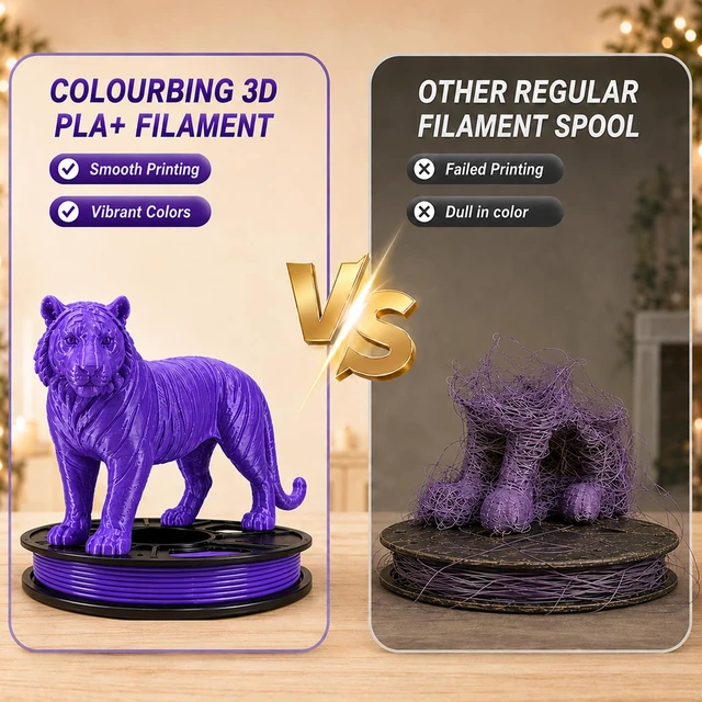 Alt view image 6 of 7 - 8 Colors PLA+ 3D Printer Filament Bundle, 8 Pack 250g Spool, High-Speed & Strong Toughness,Ideal as Birthday Gift - White + Red + Orange + Blue + Yellow + Green + Purple + Turquoise