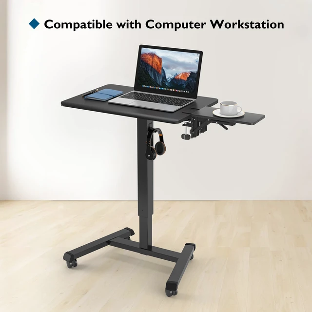 Alt view image 5 of 7 - Desk Extender Tray, 11.8 x 5.9 Inch, Black Carbon Fiber | 90° Foldable Elbow Support, Table Mount Arm Wrist Rest Shelf, Clamp on Computer Arm Rest, Easy to Install, Office & Home Use