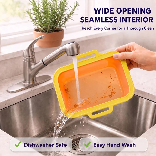 Alt view image 5 of 7 - Auto-Closing Magnetic Seal Reusable Silicone Food Storage Bags, 6-Cup / 50 oz Stand-Up Pouch, No Harsh Smells, for Lunch, Fruit, Meal Prep, School & Office, Dishwasher & Freezer Safe (1 Pack)