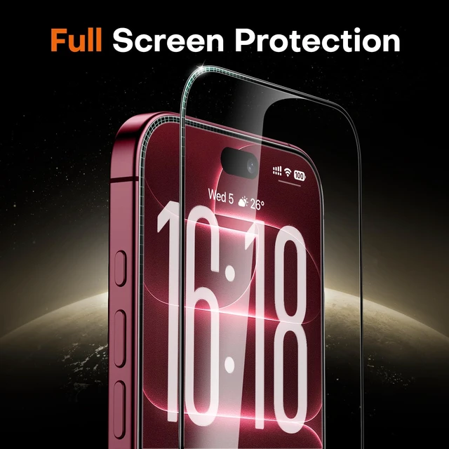 Alt view image 7 of 7 - Screen Protector, Easy Installation | Bubble-Free, 9H+ Tempered Glass, 8FT Military Grade Shatterproof, Anti-Scratch, Case Friendly HD Clear 6.9" 2 Pack for iPhone 18 Pro Max