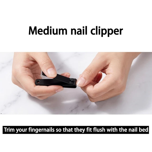 Alt view image 5 of 7 - Clipper Set, 5 PCS Ultra Sharp Nail Clipper Set Stainless Steel Nail Cutter Fingernails and Toenail Clipper Cutter for Women Men (Black), Stainless Steel Nail Cutter & File, Black