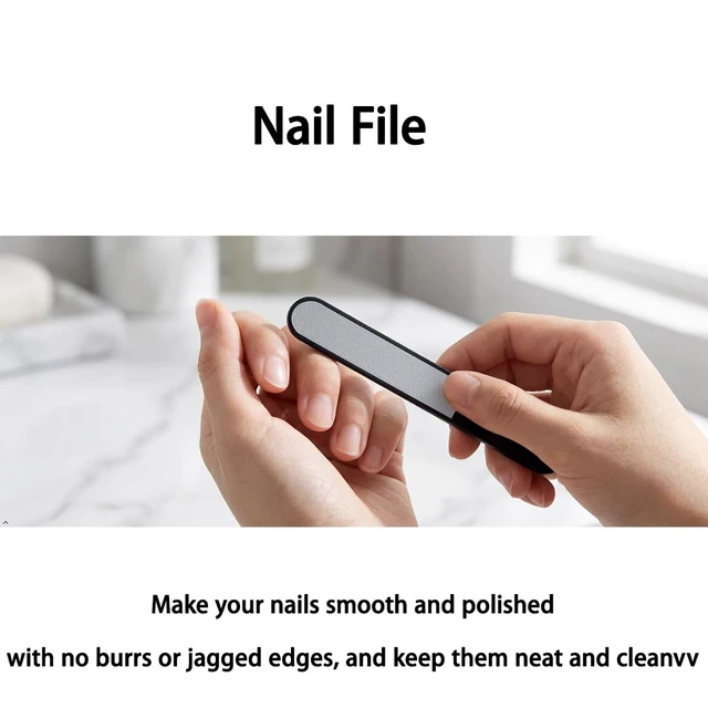Alt view image 7 of 7 - Clipper Set, 5 PCS Ultra Sharp Nail Clipper Set Stainless Steel Nail Cutter Fingernails and Toenail Clipper Cutter for Women Men (Black), Stainless Steel Nail Cutter & File, Black