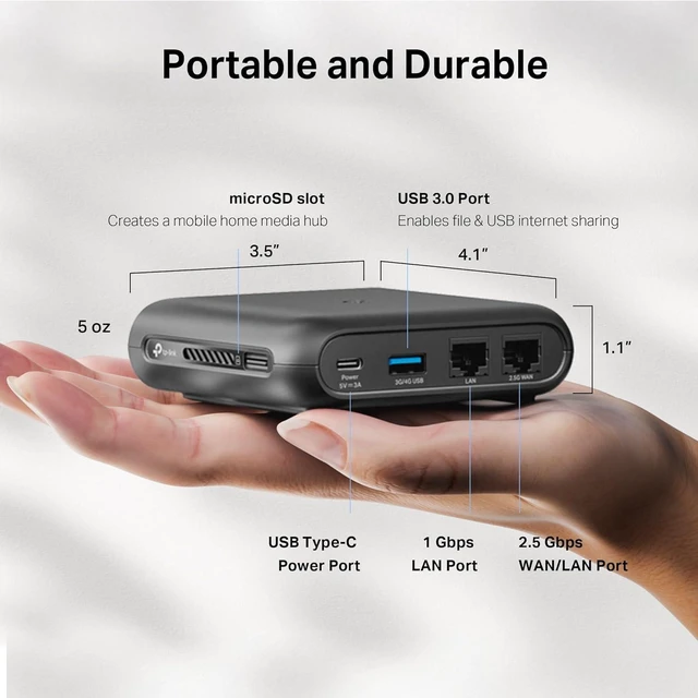 Alt view image 8 of 10 - TP-Link Dual-Band Wi-Fi 6 AX3000 Travel Router TL-WR3002X | Multi-Gig Portable | OpenVPN, WireGuard | Easy Public WiFi Sharing | Hotel/Cruise/Travel Approved | Phone WiFi Tether | USB 3.0 | Multi-Mode