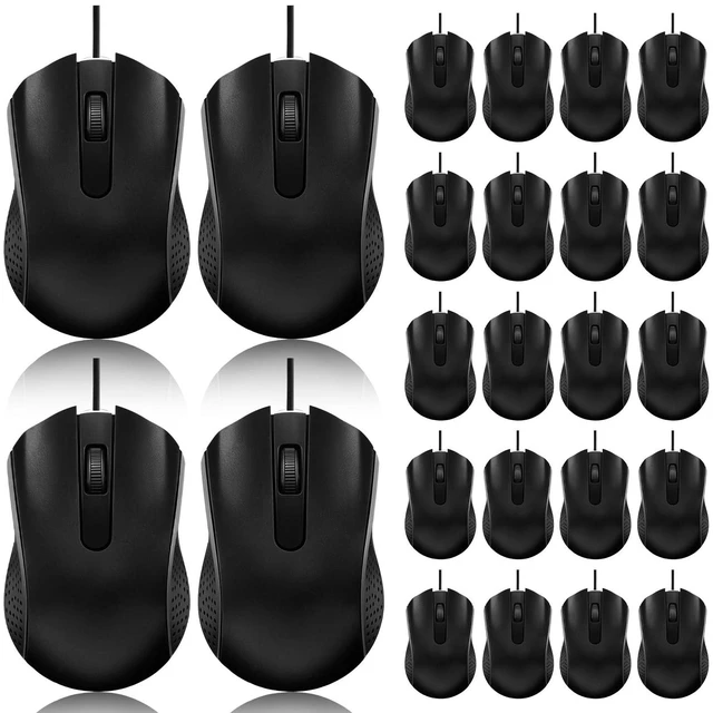 Alt view image 6 of 10 - 36 Pack Wired Mouse Bulk Computer Mouse Wired with Ergonomic Design Computer Mice Plug and Play USB for Students, Teachers Multi Device Compatibility for Classroom, Home, Office, Remote Work(36)