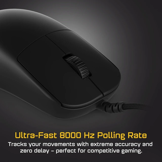 Alt view image 7 of 10 - ENDGAME GEAR OP1 8k v2 Black Esports Gaming Mouse with Cable, 30K DPI Optical Sensor, 8000Hz Polling, Hot-Swappable Switches & Claw-Grip Design