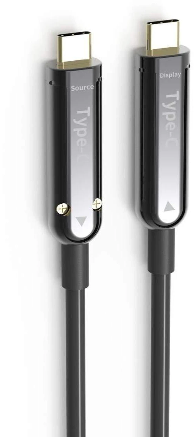 Alt view image 7 of 10 - Pacroban USB-C to USB-C 25ft Fiber Optic Cable 4K 60Hz Video Only, No Charging or Data Transfer USB 3.1 Display Cable for Monitor, Projector, TV