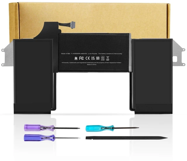 Alt view image 6 of 10 - A1932 A2179 A1965 Battery Replacement for MacBook Air 13 inch Retina A1932 (Late 2018 2019) A2179 (Early 2020) EMC 3184 3302 MacBookAir8,1 8,2 9,1 MRE82LL/A MRE92LL/A MVFH2LL/A MVFM2LL/A MRE82B/A