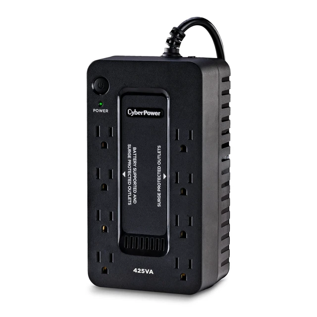 Alt view image 7 of 10 - CyberPower ST425 Standby UPS Battery Backup and Surge Protector, 425VA/260W, 8 Outlets, Compact, UL Certified