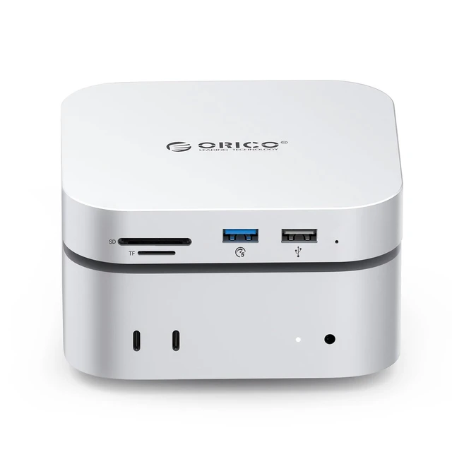 Alt view image 6 of 10 - ORICO MiniMate SE Mac mini M4 512GB Storage & Docking Station, External SATA SSD (Non-Removable) 5Gbps(480MB/s), USB A*4, USB-C, SD/TF 3.0, 3.5mm Audio, Includes 2 Cables M4SE