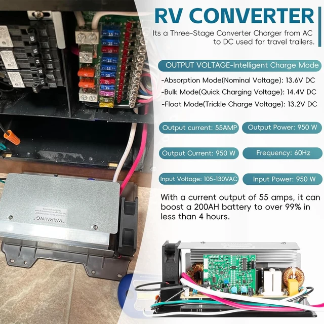 Alt view image 8 of 10 - WF-8955-AD-MBA RV Power Converter 55 Amp DC Main Board Assembly for WF-8955 & WF-8900-AD Series, WF-8955-MBA, Parallax 7145 & 7155 Series Power Center - 55 Amp