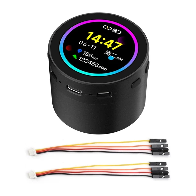 Alt view image 6 of 10 - Waveshare ESP32-S3 1.85inch Round LCD Development Board, 360×360, Supports Wi-Fi & Bluetooth BLE 5, AI Speech, Smart Speaker Box, ESP32 with Display, with Speaker Box