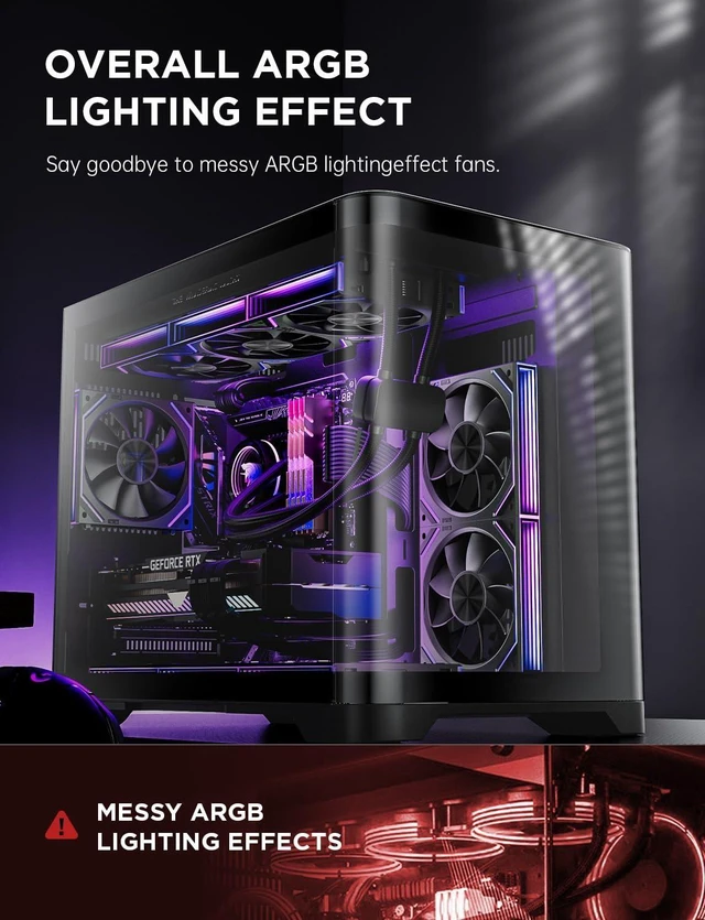 Alt view image 8 of 10 - Asiahorse Dawn 120mm Case Fan, ARGB PWM 1850RPM/71CFM Airflow, Forward & Reverse Blade Design, Low Noise, Precision HDB Bearings High Performance UNI PC Fan Modular Daisy Chain