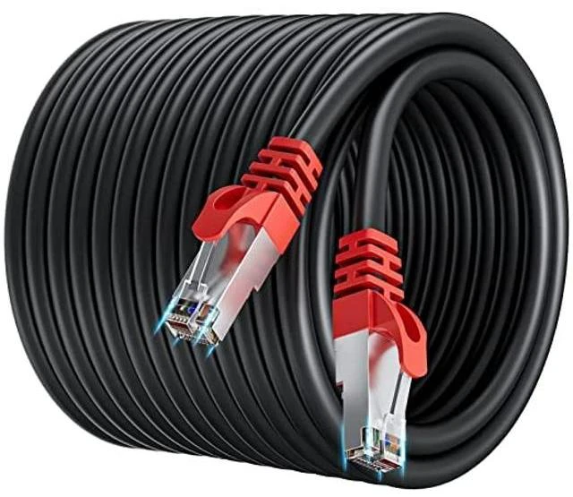 Alt view image 6 of 10 - Cat 7 Outdoor Ethernet Cable 150 ft, SFTP Cat 7 Triple Shielded Internet Network Cable, 24AWG, High Speed 10Gbps 600Mhz, Direct Burial, Waterproof, UV Resistant RJ45 LAN Cable 150ft for Router