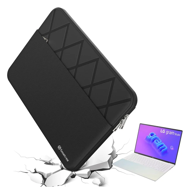 Alt view image 6 of 10 - Smatree 16 inch Laptop Sleeve for LG Gram 16 or 2-in-1, for LG Gram Style 16 OLED, Protective Laptop Case with Accessory Pocket, YKK Zipper, Patented Super Corner Design (E619)