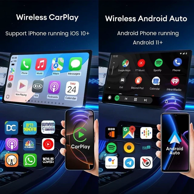 Alt view image 10 of 10 - Carlinkit 5.0 Android Auto & Wireless CarPlay Adapter,Plug & Plug, Two Channel Connection, Online Update,for Cars with OEM Android Auto & Wired CarPlay (2016-2026), 10s Auto-Connect
