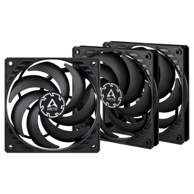 Alt view image 6 of 10 - ARCTIC P12 Slim PWM PST (3 Pack) - PC Fans, 120mm Case Fan with PWM Sharing Technology (PST), Pressure-optimised, Quiet Motor, Computer, Extra Slim, 3002100 RPM - Black
