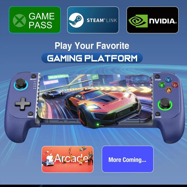 Alt view image 12 of 14 - Mobile Gaming Controller for iPhone/Android, Wireless Phone Controller with Hall Joysticks, Mobile Controller Phone Case Support for Xbox Game Pass, Steam Link & More, Blue