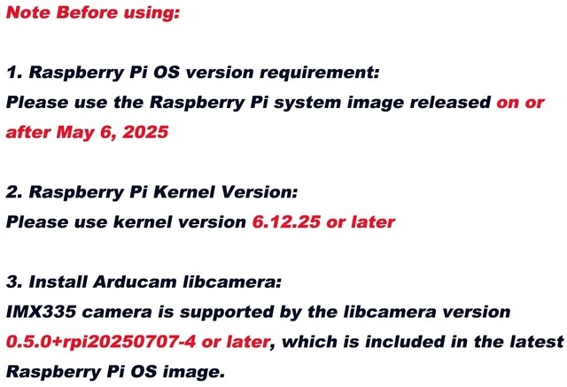 Alt view image 7 of 10 - Arducam for Raspberry Pi Camera, 4K IMX415 Low Light Camera Module with M12 Lens, 15-15pin, 15-22pin Ribbon Cable Included