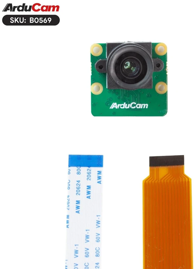 Alt view image 9 of 10 - Arducam for Raspberry Pi Camera, 4K IMX415 Low Light Camera Module with M12 Lens, 15-15pin, 15-22pin Ribbon Cable Included