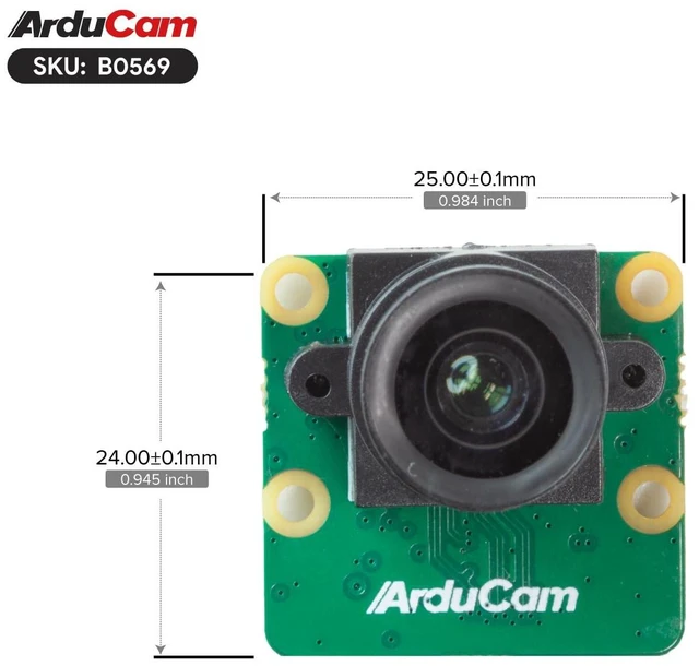 Alt view image 10 of 10 - Arducam for Raspberry Pi Camera, 4K IMX415 Low Light Camera Module with M12 Lens, 15-15pin, 15-22pin Ribbon Cable Included