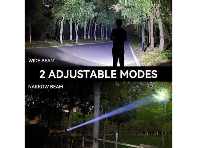 Alt view image 12 of 14 - Rechargeable Flashlights 990 000 High Lumen 2 Pack Super Bright LED Flashlight with 5 Modes High Powered Flash Light for Home Camping Outdoor
