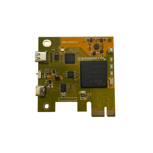 Alt view image 7 of 10 - IMMORTAL XC7 DMA Card Direct Memory Access Card USBC/PCIe PCILeechCompatible FPGA Up to275MB/s Artix7 XC7A35T USB FirmwareFlashable Xilinx FPGA DMA Development Board DMA Scout