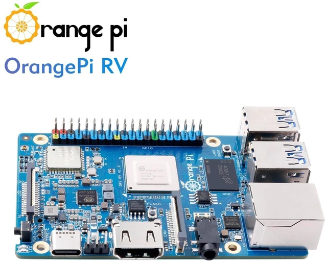 Alt view image 10 of 10 - Orange Pi RV 2G RAM RISC V 4 Core LPDDR4 1.5GHz Frequency Development Board, 4K Video Decoding Wi-Fi 5+BT 5 Orange Pi RV Single Board Computer Run Debian