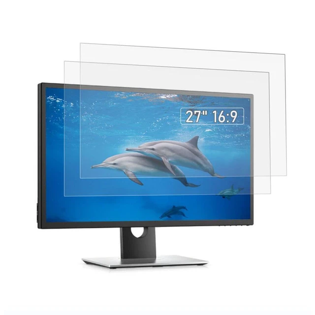 Alt view image 6 of 6 - YINOVEEN 2 Pack 27 Inch Anti Glare Desktop Monitor Screen Protector for Universal Diagonal 27" with Aspect Ratio 16:9 Standard/Curved Monitor &Touchscreen,Eye Protection & Anti Scratch Filter