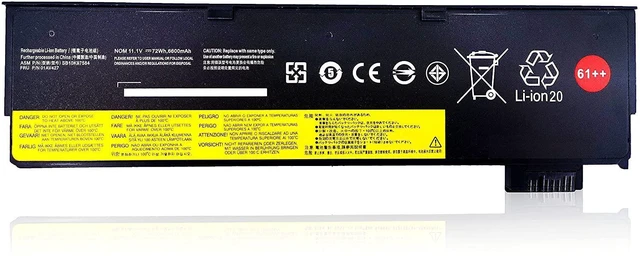Alt view image 6 of 10 - 6-CELL 61++ 72Wh , T470 T480 Extended Battery For Lenovo ThinkPad P51S ,P52S, T470 T480,P52S P51S T570 T580 A475 A485 TP25 4X50M08812 01AV423 01AV422 01AV424 01AV452 SB10K97584 SB10K97579 SB10K97580 0