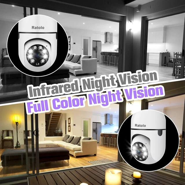 Alt view image 9 of 14 - Security Camera Indoor Wireless with 64GB Memory Card(2 Packs) 1080P WiFi Outdoor Home E27 360 Degree Panoramic Home Security Cameras IP Camera Motion Detection and Alarm Two-Way Audio
