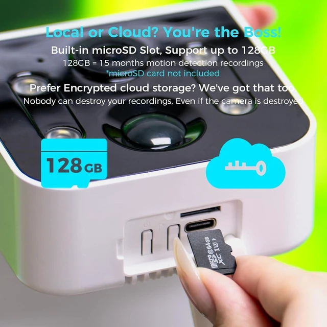 Alt view image 12 of 14 - Vicohome Best 2K Solar Camera and AI Tracking Security Camera for Home,No NVR Needed,Battery Powered,Easy to Setup,Motion Detection,Two Way Audio,Color Night Vision,SD Slot, 180 Days Exchange Policy