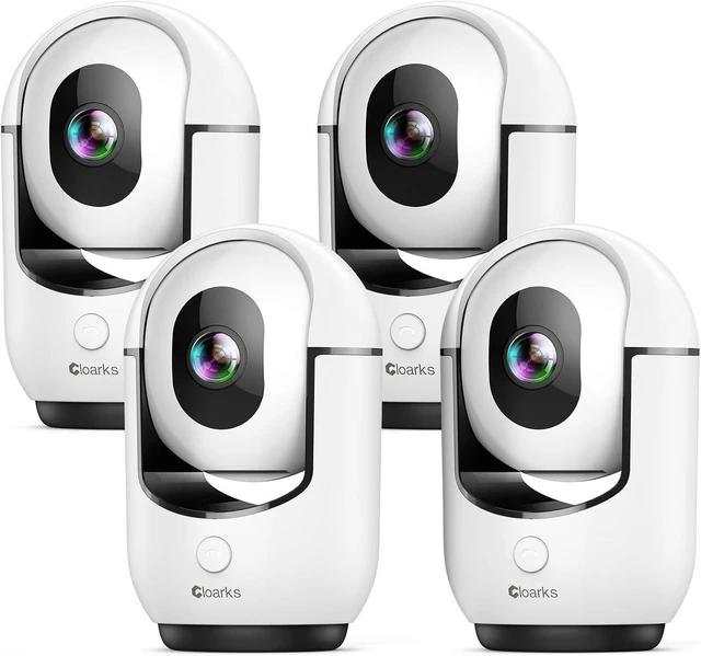 Alt view image 8 of 14 - 2K Pan/Tilt Security Camera, WiFi Indoor Cameras for Home Security with AI Motion Detection, Pet/Dog/Baby Camera with Phone App, 2-Way Audio, 24/7, Siren, TF/Cloud Storage, 4 Pack