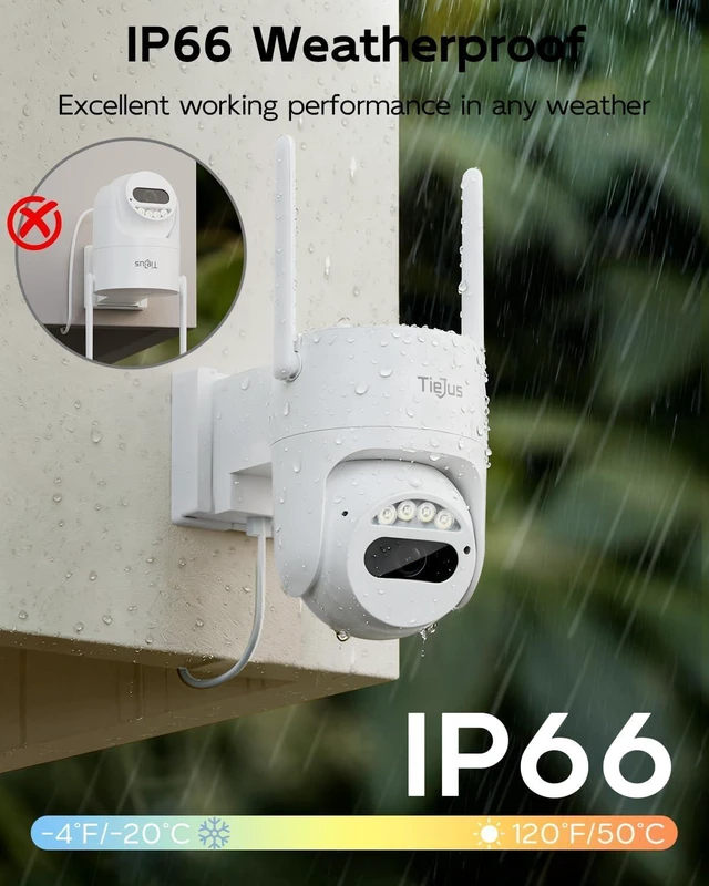 Alt view image 11 of 14 - 3MP Security Camera Outdoor - 2.4G/5G Wi-Fi, 24/7 Recording Wired Power, 360° Pan-Tilt View 2.4G/5G Security Cameras Wireless Outdoor, 2K Solar Camera for Home Security