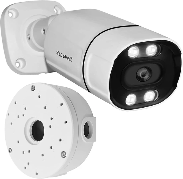 Alt view image 8 of 14 - JideTech 5MP PoE IP Bullet Camera Outdoor+Metal Universal Bullet Security Camera Junction Box