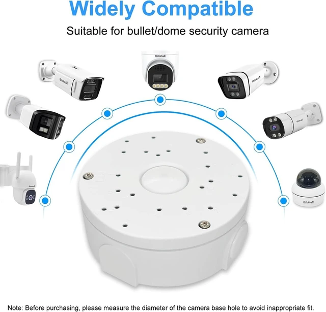 Alt view image 9 of 14 - JideTech 5MP PoE IP Bullet Camera Outdoor+Metal Universal Bullet Security Camera Junction Box