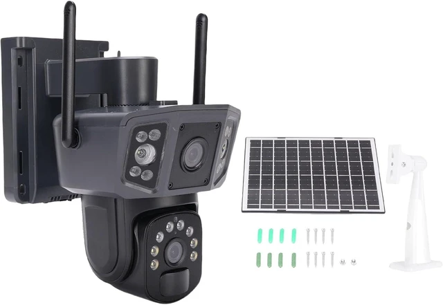 Alt view image 14 of 14 - WiFi Solar Security Cameras, for APP Connection PIR Motion Detection, Home Security Systems 8MP HD Outdoor Camera for Home with Solar Panel Power