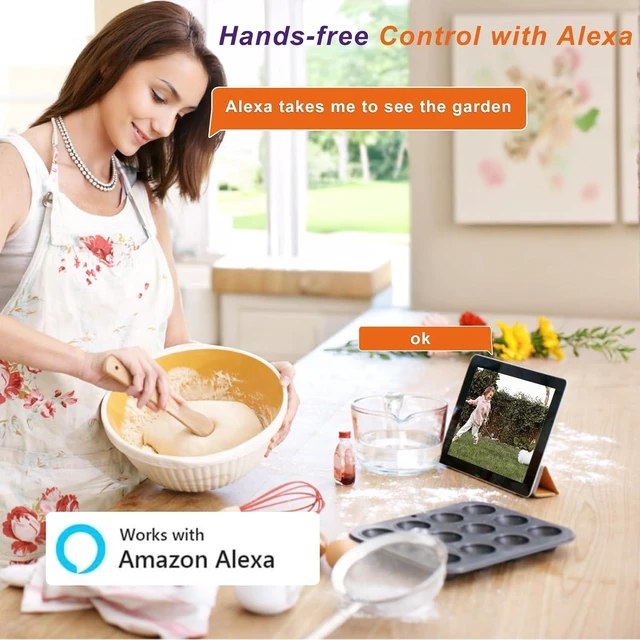 Alt view image 12 of 14 - 2K Security Camera Wireless 2.4GHz WiFi Indoor Cameras for Home Battery Powered Security Indoor Camera for Baby/Pet/Elder 2 Way Audio Night Vision Works with Alexa 24/7 SD Card Storage