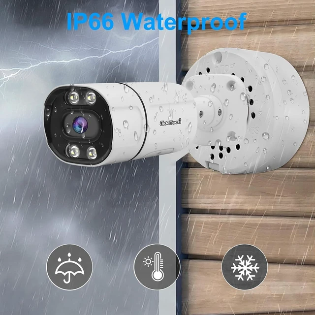Alt view image 13 of 14 - JideTech 5MP PoE IP Bullet Camera Outdoor+Metal Universal Bullet Security Camera Junction Box
