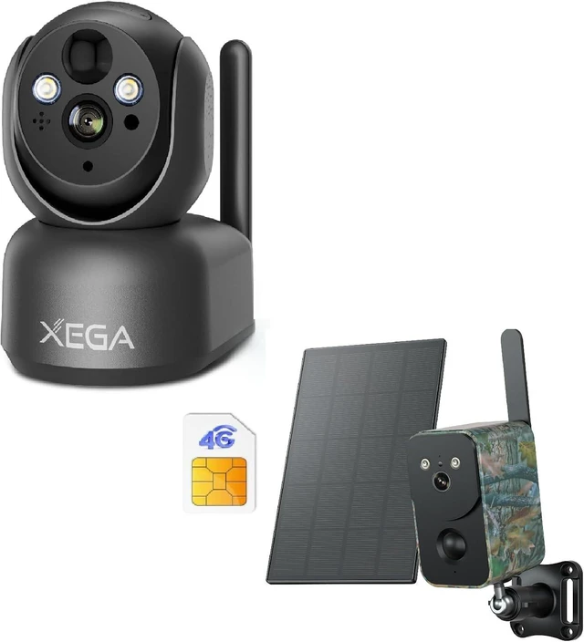 Alt view image 8 of 14 - Xega 4G Cellular Security Camera Indoor Portable Bundle with 4G Cellular Security Camera Solar Powered 10000mAh Battery