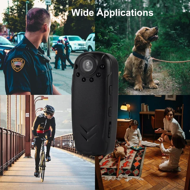 Alt view image 9 of 10 - Wearable Video Camera 32GB 1080P 8 Hours Recording Time Body Camera