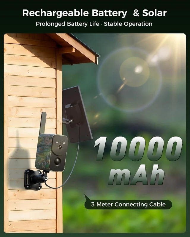 Alt view image 12 of 14 - Xega 4G Cellular Security Camera Indoor Portable Bundle with 4G Cellular Security Camera Solar Powered 10000mAh Battery