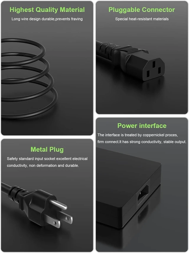 Alt view image 12 of 14 - 300W Slim Charger Compatible with Lenovo Legion Pro 5 7 5i 7i 9i 16IRX8 16ARX8H 16IAH7H 16IRX9 16IAX10H 16ITHg6 16ACHg6 16IAX7 R9000 Y9000 ThinkPad R7000P LOQ 17IRB8 Laptop