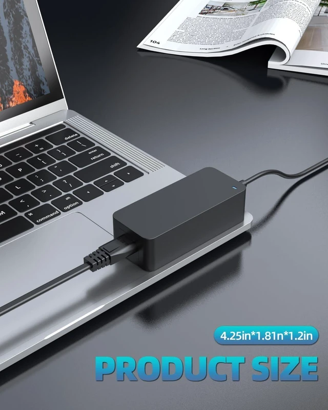 Alt view image 13 of 14 - Round Tip Travel Charger Fit for LG Gram Laptop (UL Certified Safety) 65W/48W/45W/40W