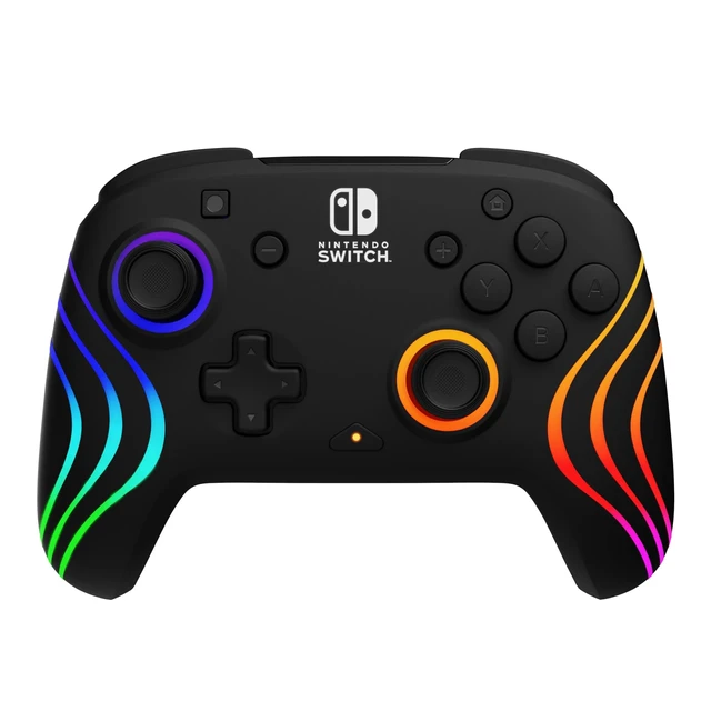 Alt view image 10 of 12 - Afterglow Wave Wireless RGB Gaming Controller for Nintendo Switch 2 | Nintendo Switch Lite, OLED, RGB LED Lighting, App Customization, Rechargeable 20-Hr Battery, 2 Mappable Back Buttons, Black