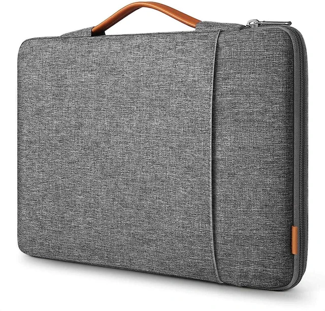 Alt view image 7 of 12 - 13-13.5 Inch 360 Protective Laptop Sleeve Carrying Case Bag Compatible with 13 Inch MacBook Air/Pro M2/M1 2022-2012 14 Inch MacBook Pro M1 2021 M2 2023 Surface Pro X/9/8/7/6/5/4/3 Gray